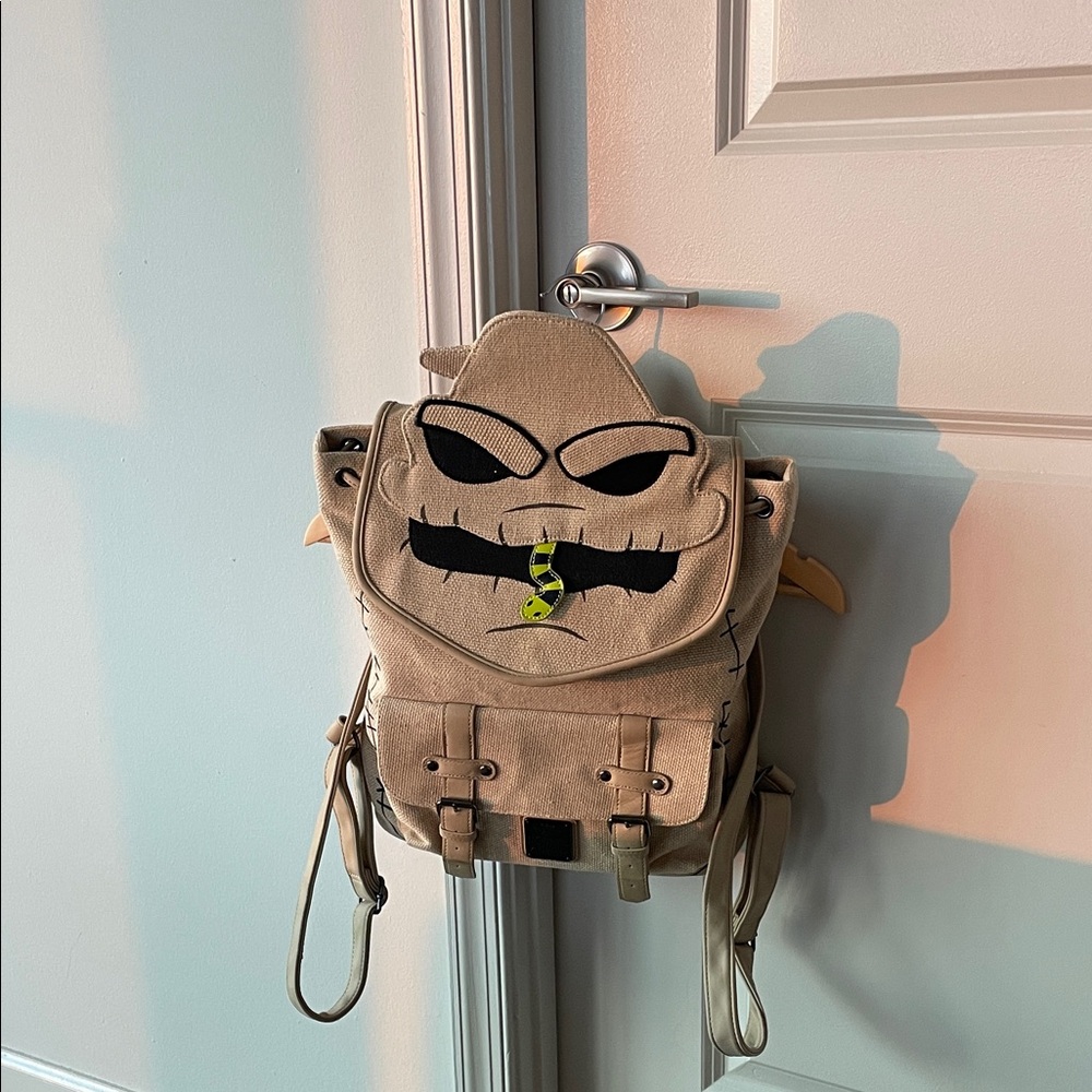 Rare Oogie Boogie Nightmare Before Christmas Disney Loungefly Burlap Backpack